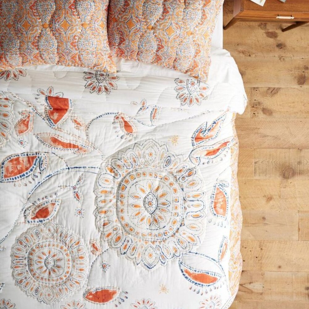 Anthropologie Kitula King Quilt and Shams